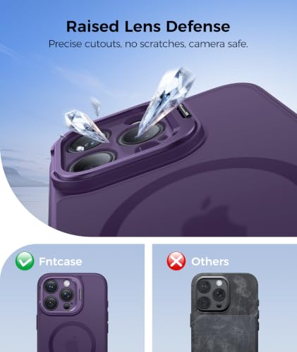 Image of FNTCASE for iPhone 16 Pro Case with Stash Stand for MagSafe Purple