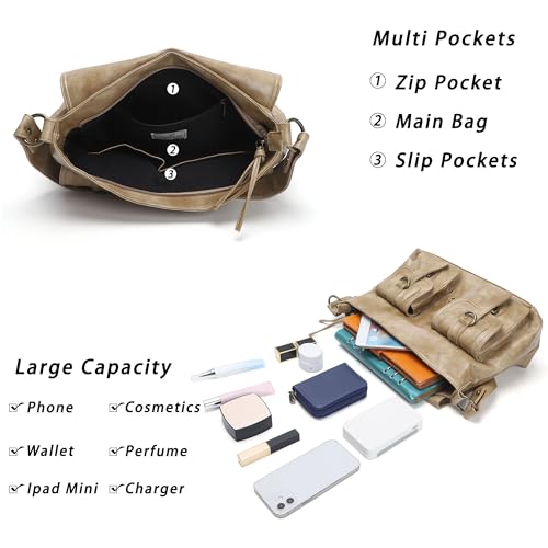 Image of Angel Kiss Purses and Handbags for Women,Vegan Leather Hobo Purses Crossbody Hobo Bag Tote Satchel Handbags