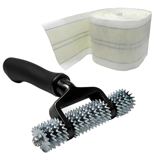 CREAWEA Carpet Patch Repair Kit with 5-Inch Star Wheel Seam Roller and 30ft Double-Sided Joining Tape, DIY Carpets Repair Kit for Carpet Maintenance Tasks