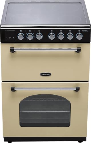 Rangemaster Classic 60 CLA60ECCR/C 60cm Electric Cooker with Ceramic Hob - Cream/Chrome - A/A Rated