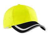 Port Authority Men's Enhanced Visibility Cap OSFA Sfty Ylw/Black/ Reflective