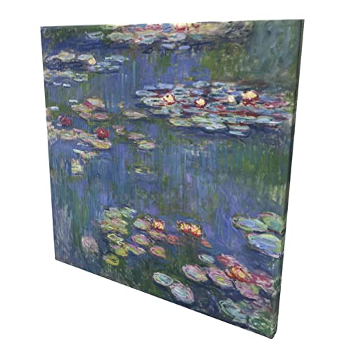 クロード・モネ【睡蓮】 ポスター アートパネル 現代のフレーム装飾画 複製名画 壁掛け 印刷絵画 キャンバス絵画 アートパネル 写真 壁掛け 部屋飾り 背景絵画 美しい贈り物 （30x30 cm 内蔵フレーム付き） [1]