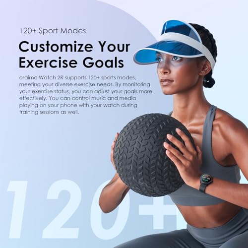 Oraimo Watch 2R OSW-30 Smart Watch — 1.39″ HD Display, Bluetooth Calling, Heart Rate & SpO₂ Tracker, 120+ Sports Modes, IP68 Water Resistant - Black