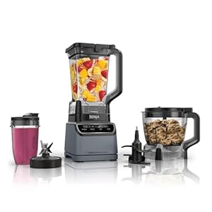 Ninja Grand Kitchen System 1200, Blender, 4 Preset Auto-iQ Programs, 72 oz. full-size pitche (KS500) Ninja Grand Kitchen System 1200 Blender 4 Preset Auto iQ Programs 72 oz full size pitche KS500