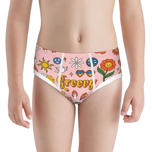 Retro 70s Hippie 100% Cotton Boys Briefs Soft Teen Underwear2