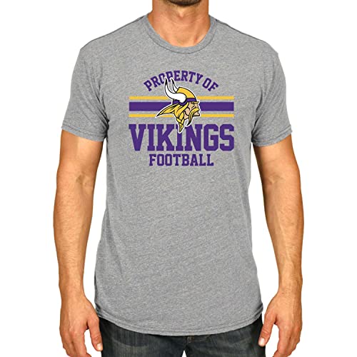 NFL Adult Property of T-Shirt - Cotton & Polyester - Show Your Team Pride with Ultimate Comfort and Quality Sport Gray