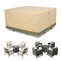 COWVIE Square Outdoor Furniture Cover for Sectional Sofa Set, 600D Waterproof Patio Set Cover for Lawn General Purpose Table and Chairs, 86''L x 86''W x 32''H
