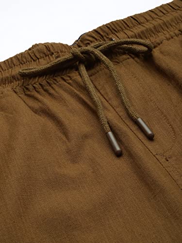 Image of The Indian Garage Co Men Slim Fit Solid Mid-Rise Cargo Shorts