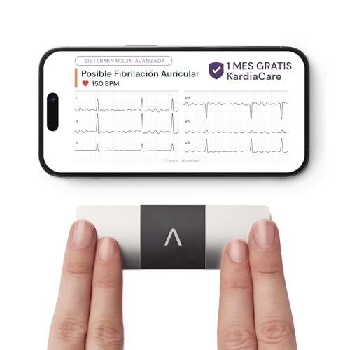 KardiaMobile Monitor de frecuencia cardíaca de 6 canales de ECG personal + 1 mes de KardiaCare gratis – Seis vistas del corazón, detecta fibrilación auricular, resultados rápidos
