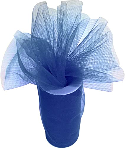 Partylandia Bobina Tulle 100 Mt Per Decorazioni, Feste Di Matrimonio, Ideale Per Confetti, Bomboniere, Vestiti, Sedia, Regali Ecc. (Blu, 12.5)