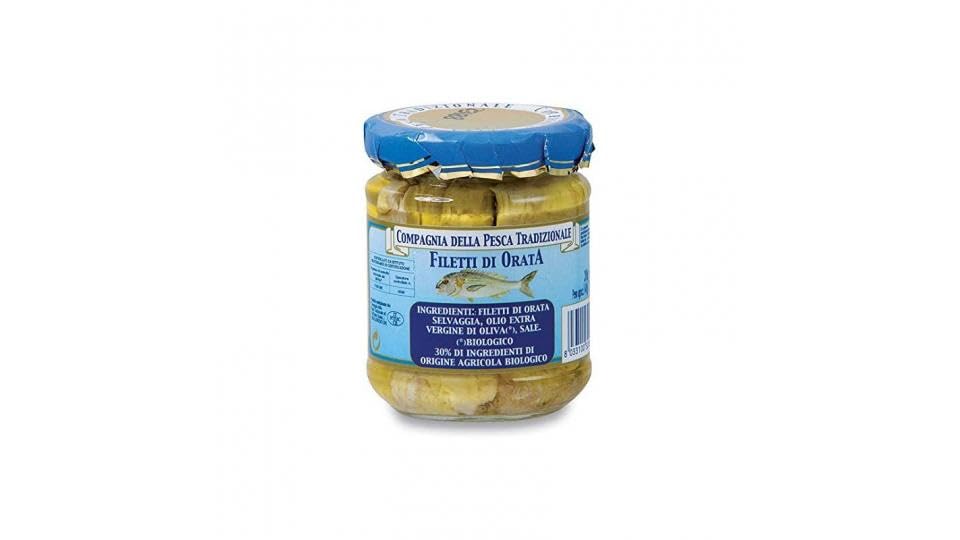 Compagnia della pesca tradizionale, Filetti di orata in olio extravergine di oliva bio, 200g