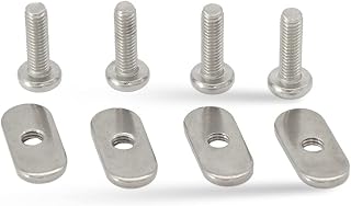 Kayak Rail Screws Threads Rail 4 Pieces Hardware Gear Durable Water Sports Kits for Canoes Boats Replacement for KK-A62