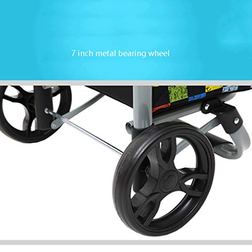 gbgymjm Einkaufstrolley Großes Fassungsvermögen Faltbare Einkaufstrolley-Tasche auf Rädern Karren Trolley-Tasche… – Bild 6