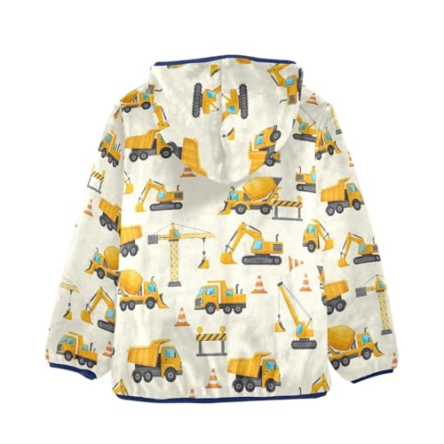 CHIFIGNO Cute Construction Vehicles Cranes Toddler Snow Jacket Soft Fall Jacket for Boy 3T2