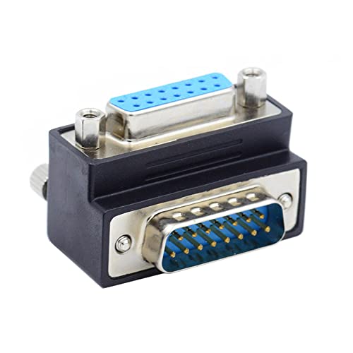 Adaptador Conector DB Ángulo 90° Macho a Hembra 15 pines miniatura 7