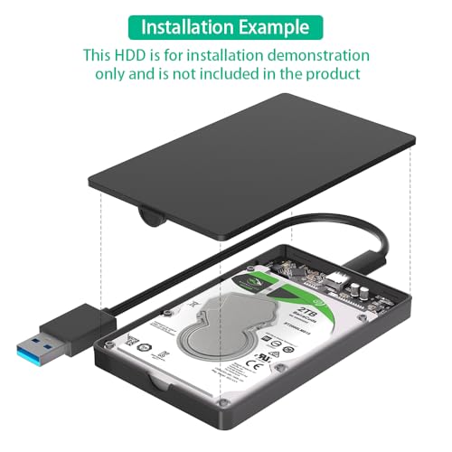 Carcasa externa Mustpoint SATA 2.5" Tipo C 3.1 negro miniatura 4