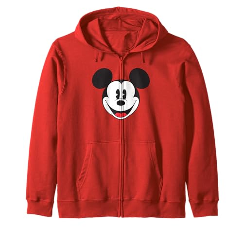 Gilet zippé Mickey contre le froid de mi-saison avec grande capuche