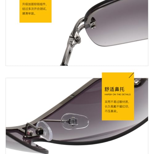 Lunettes de soleil punk sans monture résolvant l'inconfort du nez - 5