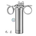 Waterdrop AS08 Stainless Steel Under Sink Water Filter System, 1 Years Lifetime Under Sink Water Filter, 5X Service Life, Reduces Chlorine, Lead, Heavy Metals, Bad Taste, Brushed (1 Filter Included)