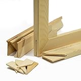 Lieferumfang umfasst 8 Holzkeile für die Ecken und Zwischenstege, die je nach Größe der Bestellung mit beiliegen