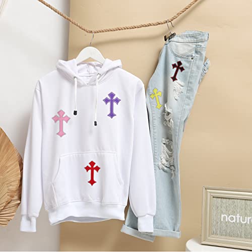 Nicime 11pcs Cross Patches, Iron on/Sew on Cross Applique Patch, DIY Iron Patches for Jeans Hats Shirts Jackets Backpacks - Thumbnail 4