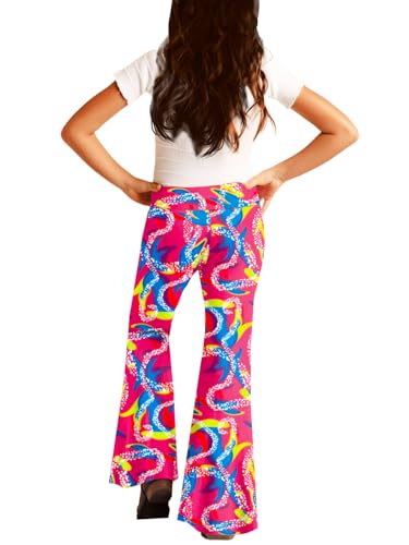 Image of Deerose Girls Halloween Hippie Bell Bottom Pants High Waist Flare Pants 5-14 Years