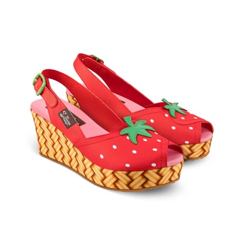 Image of Hot Chocolate Design Funky Women's Peep Toe Wedge Sandals