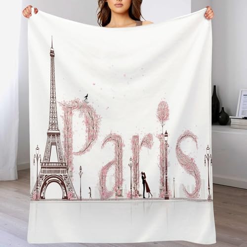 Couverture Tour Eiffel impression numérique HD plaid flanelle lit - 2