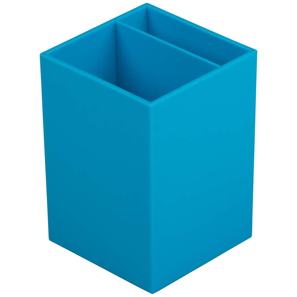 JAM PAPER Plastic Pen Holder - Blue - Desktop Pencil Cup Sold Individually
