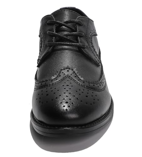 Dadawen Boys Girls Classic Lace-Up Dress Shoes Formal Oxford Shoes Wedding Church School Uniform Shoes (Toddler/Little Kid/Big Kid) Black Us Size 2 M Little Kid thumb #2