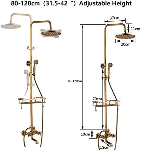 Robinet de baignoire à jet manuel et douche avec étagère de rangement - 6