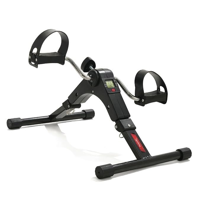 Lifelong Mini Pedal Exerciser | Under Desk Cycle for Arms & Legs | Adjustable Resistance | Digital Display | Foldable Design | Compact Exercise Bike for Home, Office & Physiotherapy