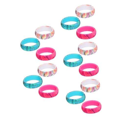 Bague femme anneaux de mariage en silicone COLLBATH lot de 15 pièces