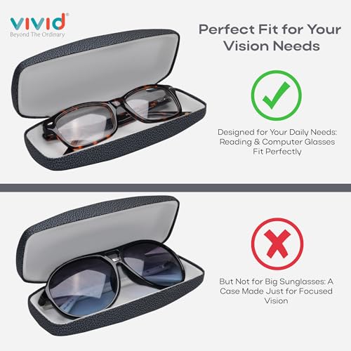 Image of VIVID Vision Unisex Adult Eyewear Specs Case Cover | Screw Driver | Free Cloth | Protect Eye Glasses | Chashma Dibbi | Spectacle Box | HINGE-SPRING | Metal | 3 IN 1