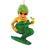December Diamonds Miss Margarita III Green Glittered Ornament