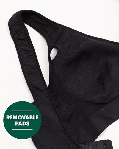 Fruit of The Loom Women's Wireless Seamless Bra 2 Pack Black Hue/Grey Heather S - image 2