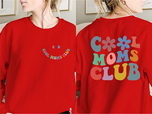 Cool Moms Club Sweatshirt - Valentine's & Birthday Gift for Moms Sand4
