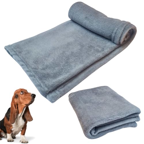 Manta para Cachorro e Gato, Soft Fleece, Cobertor Quentinho e Confortável, Tam 100cm x 80cm (Cinza)