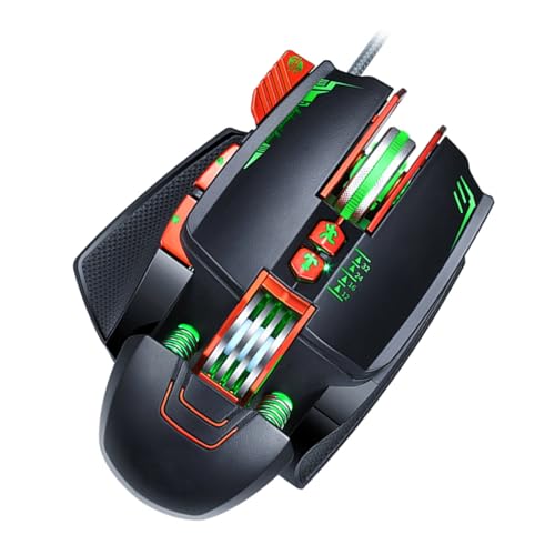 Ratón Mecánico V9 para Juegos, mouse ergonómico USB negro de aluminio para bar de internet.