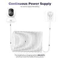 USB C Kabel 8m für Xiaomi Mi Wireless Outdoor Security Camera 1080P,Weiß – Ansicht 5
