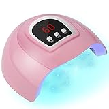 LED Nail Lamp, Professional Nail Dryer 54W, Portable Nail Dryer with Timer/Sensor/LCD Display Suitable for Fingernails and Toenails, Home and Salon