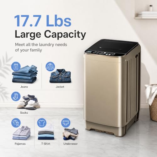 Image of Portable Washing Machine Full Automatic 17.7lbs Small Washing Machine