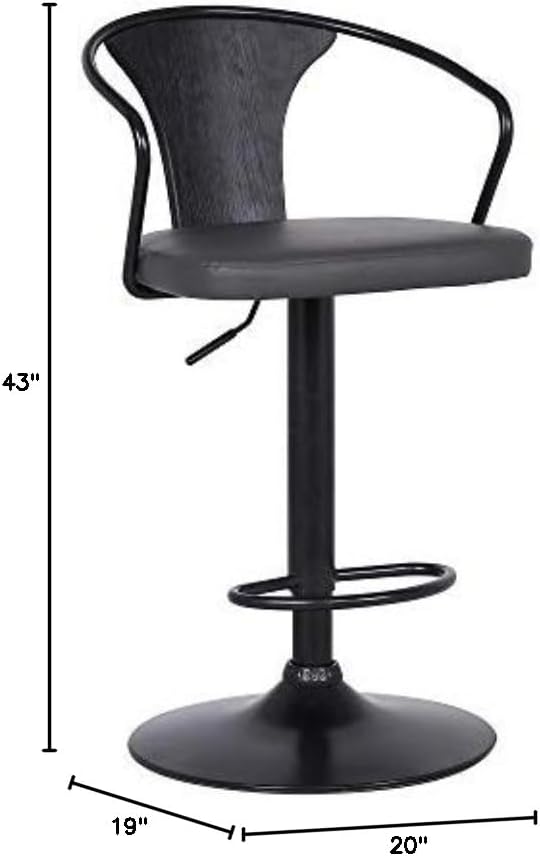 Miniatura 2 de Armen Living Taburete ajustable Eagle, gris