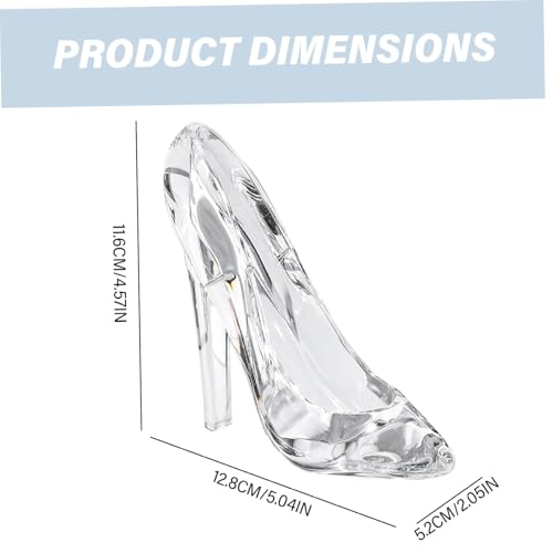 CNAFGBGG 1PC Cinderella Glass Slipper Acrylic Crystal High Heels Shoes Ornament Crystal Shoe Decorative Womens High Heels for Wedding and Birthday