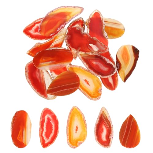 Agate rouge naturelle en lot de 15 pièces, le cadeau idéal pour passionnés de DIY