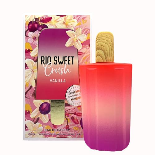 Rio Sweet Crush Vanilla Womens Perfume with Vanilla Sweet Fruity Powdery Woody&Musky Scent Eau De Parfum Long Lasting Fragrance 3.4Fl Oz Daily Wear