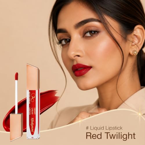 Image of Khukumoni Red Twilight Liquid Lipstick | Waterproof Matte Lipstick for Women | Smudge-Proof, Long Lasting | Daily Use (5ml)
