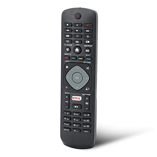 Tosuny Fjärrkontroll ersättningstillbehör för Philips HOF16H303GPD24, för NETFLIX ferbedienung 398GR08BEPHN0011HL, 43PUS6262/12,49pus6401, för TV 398GR08BEPHN0012HT, 398GR08BEPHN0011HL, 163((5008714
