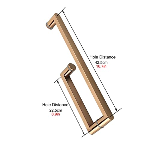 Poignée de porte push-pull acier inoxydable double face pour centre commercial - 5