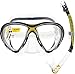Cressi Big Eyes Evolution & Kappa Ultra Dry Schnorchel - Pack de Snorkel (Tubo y Gafas), Color Amarillo